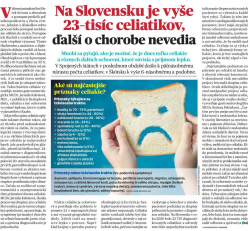 Pravda – 24.04.2024: Na Slovensku je vyše 23–tisíc celiatikov, ďalší o chorobe nevedia