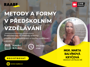 Metody a formy v předškolním vzdělávání | 18.11.2024