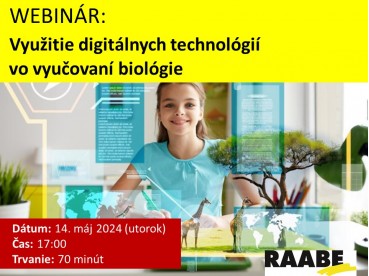 Využitie digitálnych technológii vo vyučovaní biológie | 14.05.2024