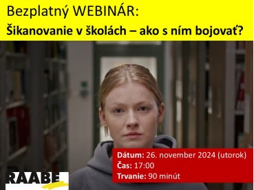 Šikanovanie v školách – ako s ním bojovať? | 26.11.2024