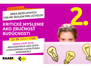 Kritické myslenie ako zručnosť budúcnosti  | 23.09.2024